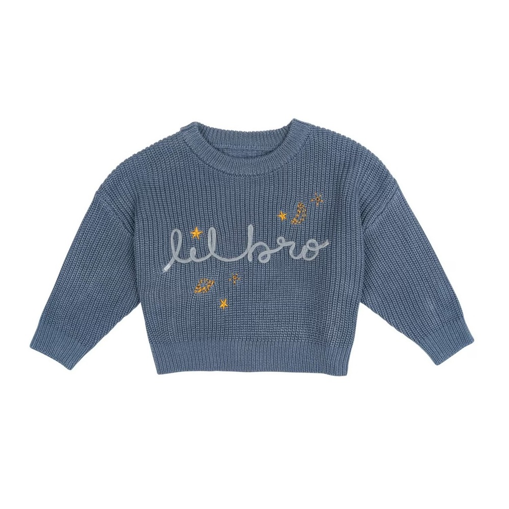 Modern Moments by Gerber baby brother little lil bro knit sweater 6-9 months